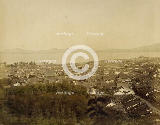 View of Biwa Lake, 1865. Creator: Unknown.