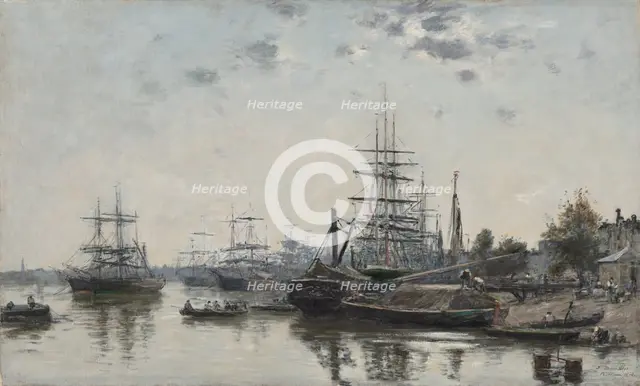 View of Bordeaux, from the Quai des Chartrons, 1874. Creator: Eugène Boudin (French, 1824-1898).