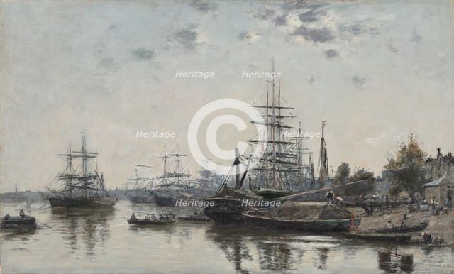 View of Bordeaux, from the Quai des Chartrons, 1874. Creator: Eugène Boudin (French, 1824-1898).
