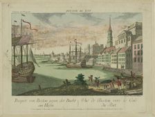 View of Boston Harbor, 1770s. Creator: Habermann, Franz Xaver (1721-1796)