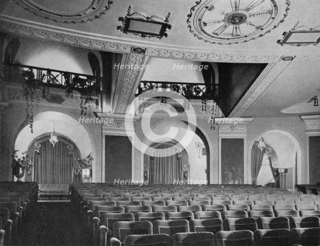 View of box and orchestra foyers from the stage, Regent Theatre, Brighton, Sussex, 1922. Artist: Unknown.