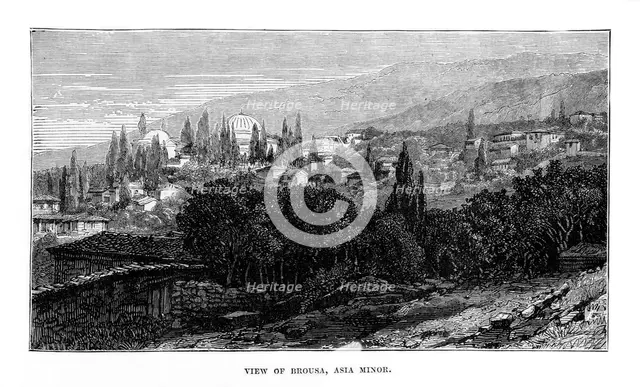 'View of Brousa, Asia Minor', 19th century. Artist: Unknown