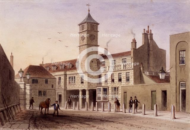 View of Bridge House in Bridge Yard, Tooley Street, Bermondsey, London, 1846. Artist: Unknown