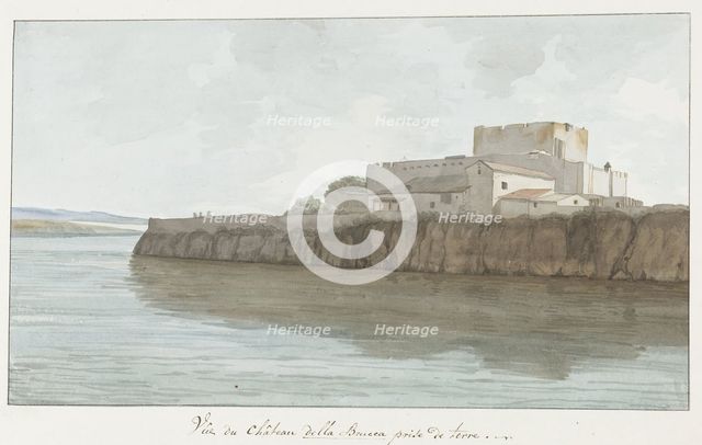View of Brucoli Castle, "La Bruca", 1778. Creator: Louis Ducros.