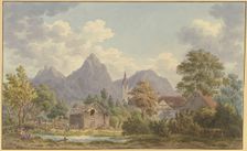 View of Brunnen in the Canton of Schwyz, 1798. Creator: Achilles Benz