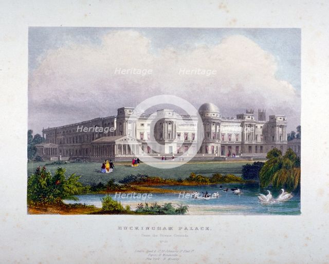 View of Buckingham Palace, Westminster, London, c1830. Artist: Anon
