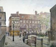 View of buildings in Great St Helen's, City of London, 1888. Artist: John Crowther