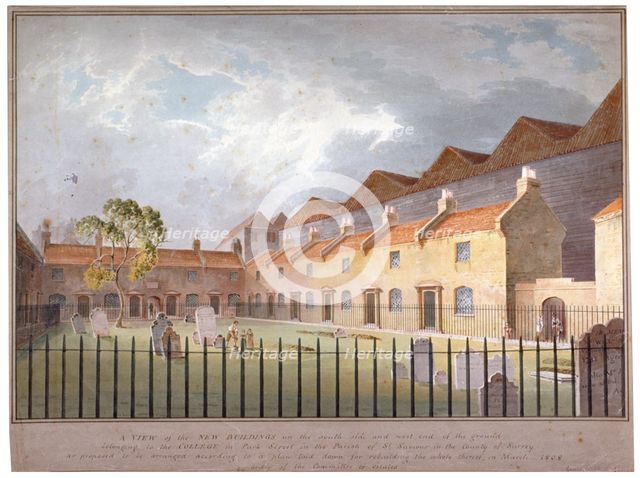 View of buildings in Park Street, Southwark, London, 1808. Artist: George Smith