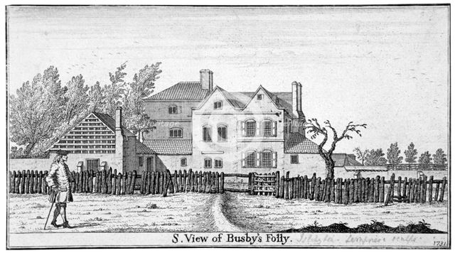View of Busby's Folly, Islington, London, 1731. Artist: Clement Lempriere