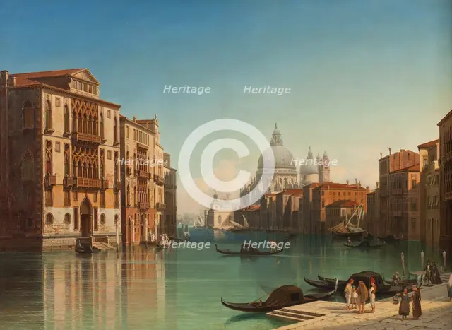 View of Canal Grande in Venice, 1860. Creator: Gustav Wilhelm Palm.