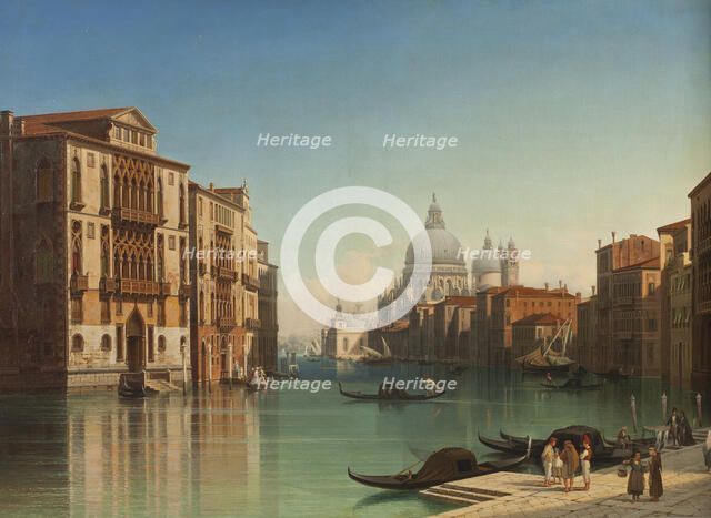 View of Canal Grande in Venice, 1860. Creator: Gustav Wilhelm Palm.