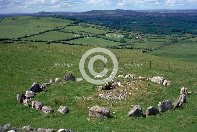 View of Cairn S in the Loughcrew hills, 36th century BC. Artist: Unknown