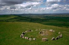 View of Cairn S in the Loughcrew hills
