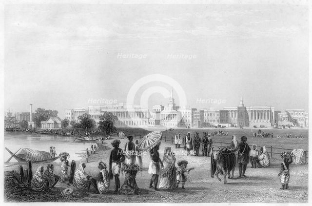 'View of Calcutta from the Esplanade', c1860. Artist: Unknown