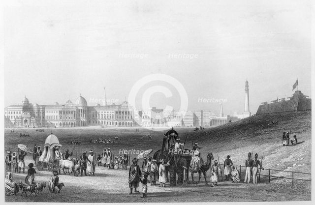 'View of Calcutta from the Esplanade', c1860. Artist: Unknown