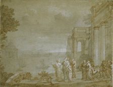 View of Carthage with Dido and Aeneas, 1676. Creator: Claude Lorrain
