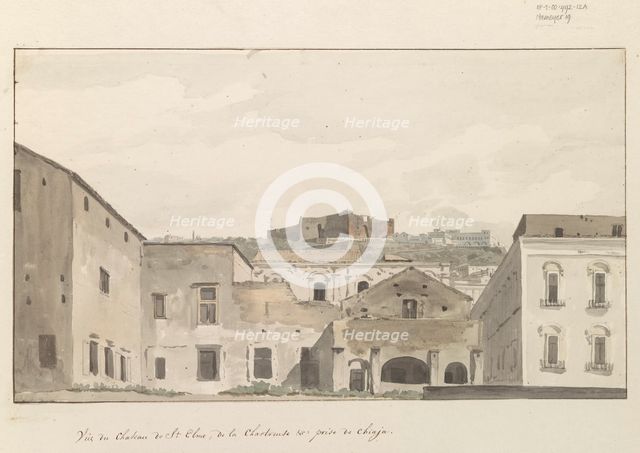 View of Castel Sant'elmo and the monastery from Chiaja, 1778. Creator: Louis Ducros.