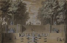 View of cascading stairs, probably for Sceaux, c1700s. Creator: Jean-Baptiste-Alexandre Le Blond