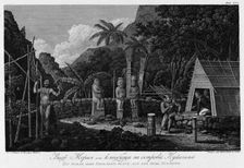 View of Cemetery on Nukagiva Island, 1813. Creator: Koz'ma Vasil'evich Chesky