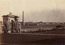 [View of Chowringhee from Government House, Calcutta], 1858-61. Creator: John Constantine Stanley