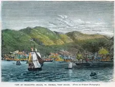 View of Charlotte Amalie, St Thomas, West Indies c1880