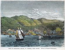 View of Charlotte Amalie, St Thomas, West Indies c1880