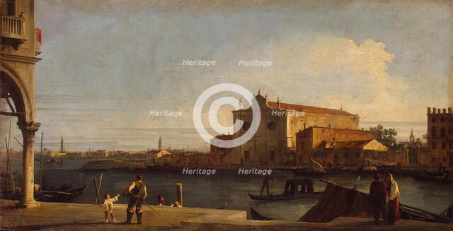 View of Church of San Giovanni dei Battuti on the Isle of Murano, Between 1725 and 1728. Creator: Canaletto (1697-1768).