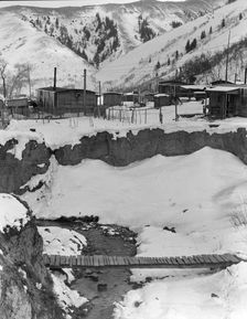 View of company-owned houses, Utah coal town, Consumers, near Price, Utah, 1936. Creator: Dorothea Lange