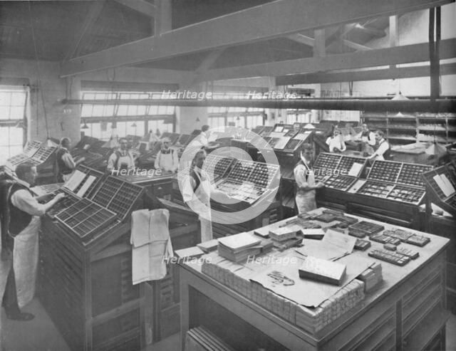 'View of Composing Room', 1919. Artist: Unknown.