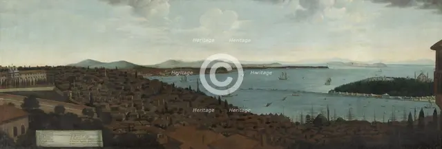View of Constantinople and the Seraglio from the Dutch embassy, 1700-1764.  Creator: Anon.