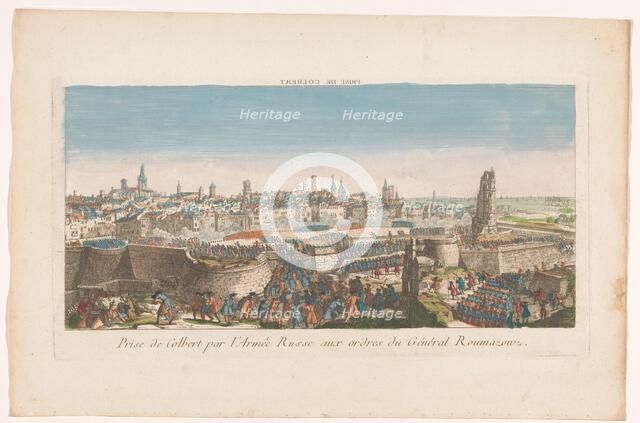 View of Colberg's intake by the Russians in 1761, 1761-1799. Creator: Anon.