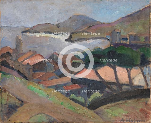 View of Collioure, 1913. Creator: Astrid Holm.