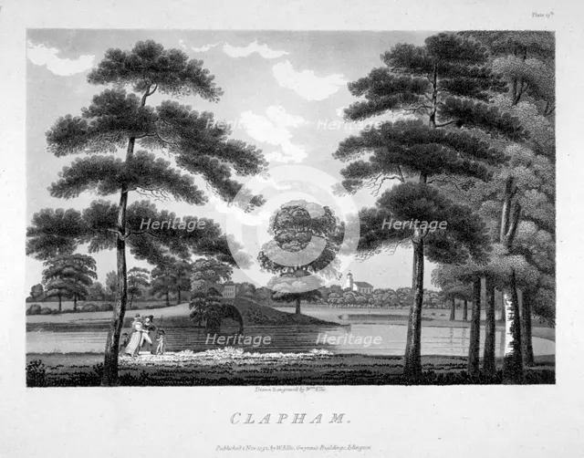 View of Clapham, London, 1792. Artist: William Ellis