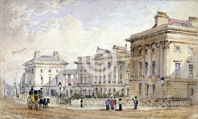 View of Clarence Terrace in Regent's Park, London, 1827. Artist: George Shepherd