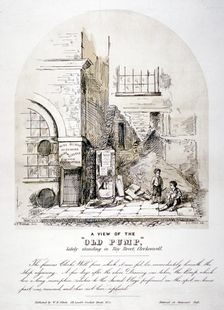 View of Clerks Well pump in Ray Street, Finsbury, London, c1825. Artist: FC Price