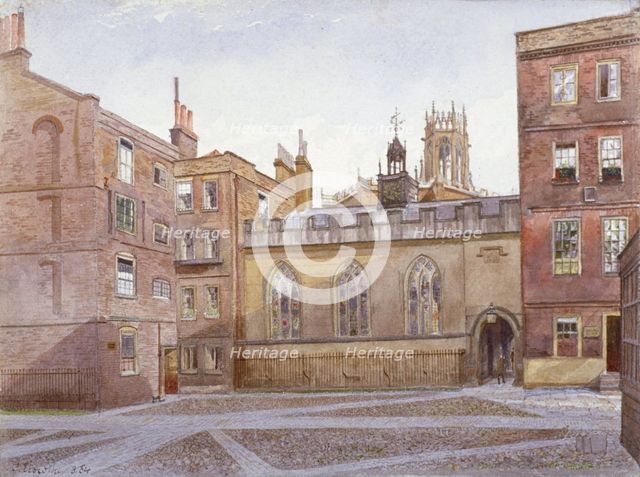 View of Clifford's Inn and Hall, London, 1884. Artist: John Crowther