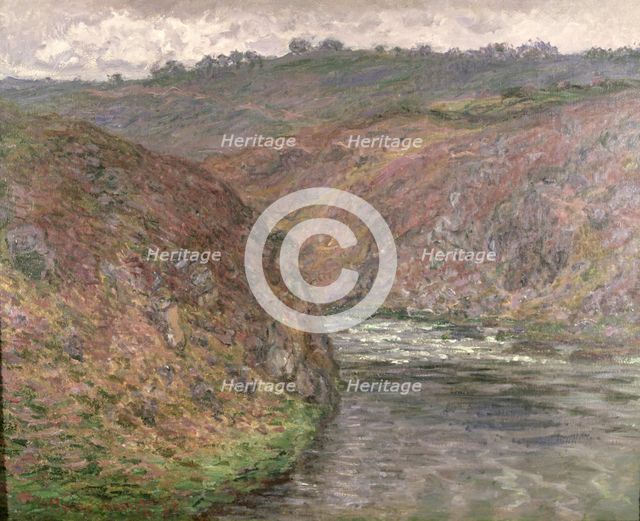  'View of Creuse in cloudy weather' ', 1889, oil on canvas of Claude Monet'.