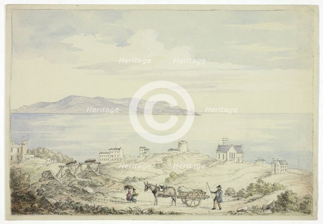 View of Dalkey from the Road, November 1843. Creator: Elizabeth Murray.