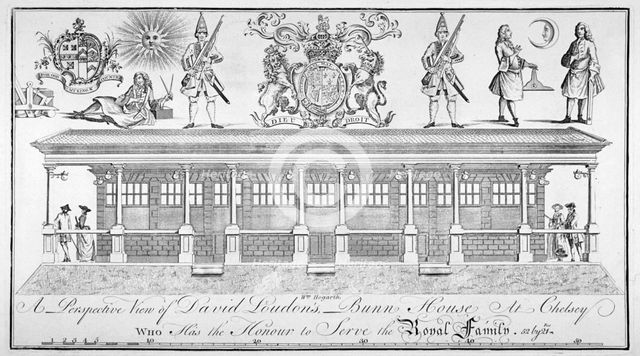 View of David Loudon's Bun House, Pimlico Road, Chelsea, London.                                     Artist: Anon
