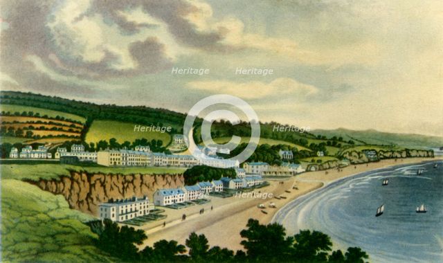 'View of Dawlish from the West Cliff, 1817', (1943).  Creator: Joseph Constantine Stadler.