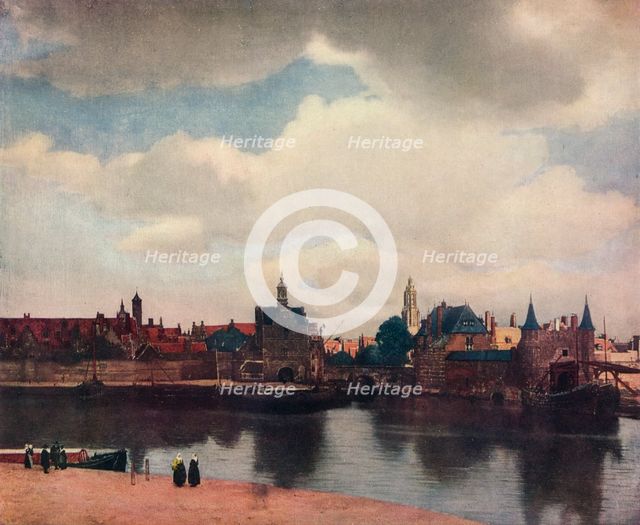 'View of Delft from the Rotterdam Canal', 1660-61, (1912). Artist: Jan Vermeer.