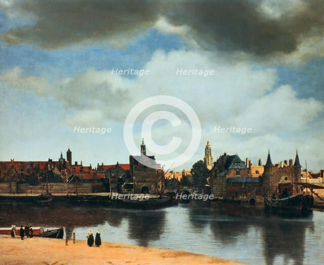'View of Delft, Netherlands, after the fire', c1658.  Artist: Jan Vermeer