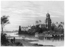 View of Delhi from the river showing the King's palace c1860