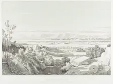 View of Délos: Cyclades. Port of Délos, Paros and Greater Délos, 1845. Creator: Theodore Caruelle d'Aligny