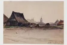 View of Deventer Taken from the Outskirts, 1870. Creator: Carel Nicolaas Storm