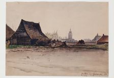 View of Deventer Taken from the Outskirts, 1870. Creator: Carel Nicolaas Storm