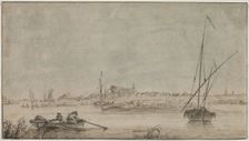 View of Dordrecht from the River, 1775-1815. Creator: Jacob van Strij (Dutch, 1756-1815)