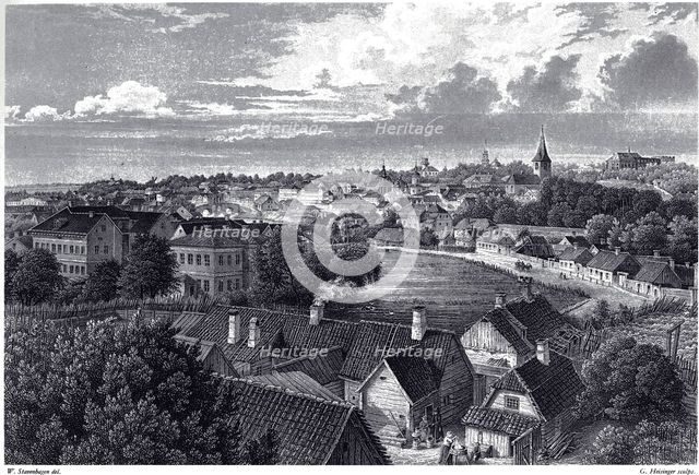 View of Dorpat, c. 1850. Artist: Stavenhagen, Wilhelm Siegfried (1814-1881)