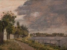 View of Dosseringen near the Suburb osterbro outside Copenhagen, Cloudy Sky, 1841-1845. Creator: Christen Kobke