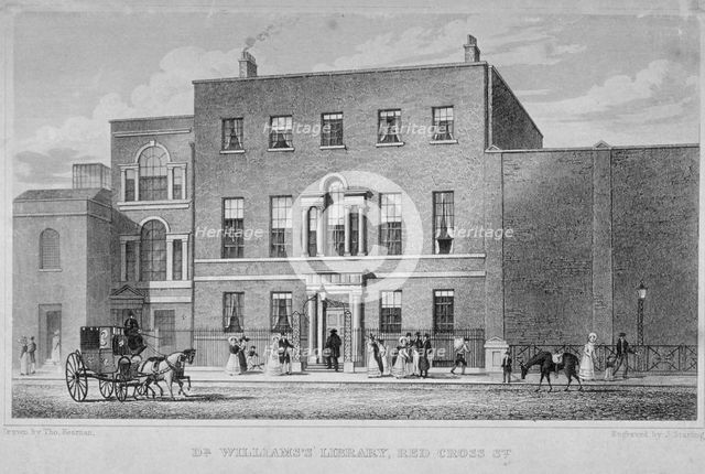 View of Dr Williams's Library in Redcross Street, City of London, 1829.      Artist: J Starling